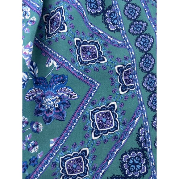 NWT Bandana Print Skirt XS Y2K Floral Side Slit Boho Cottagecore Festival Resort - Picture 9 of 10